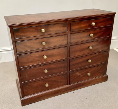 Lot 241 - An early 20th century mahogany ten drawer...