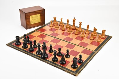 Lot 538 - STAUNTON CHESS PIECES; an unweighted wooden...