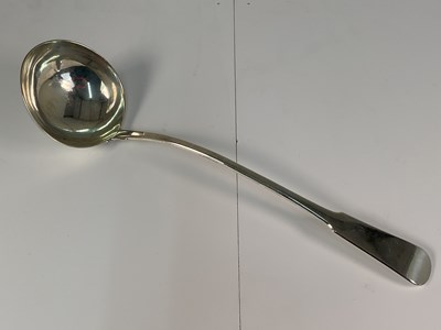 Lot 469 - A George III hallmarked silver ladle, maker...