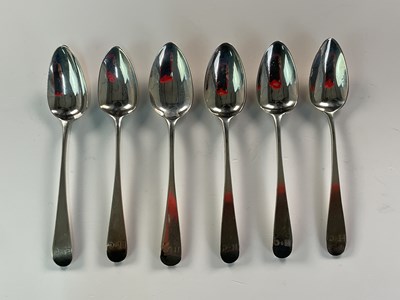 Lot 502 - A set of six George III hallmarked silver...