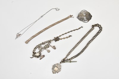 Lot 673 - A collection of hallmarked and sterling silver...