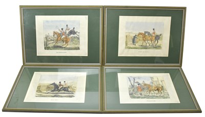 Lot 1769 - JAMES GILRAY; a set of four hunting prints,...