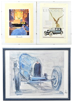 Lot 1772 - A group of three car prints, comprising...