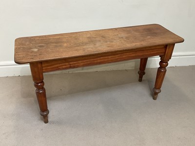 Lot 194 - A 19th century mahogany table on turned legs,...