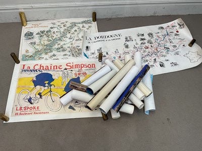 Lot 674 - A collection of posters including motor sport,...