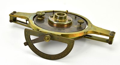Lot 393 - A brass surveyor's Vernier compass, 32 x 21cm.