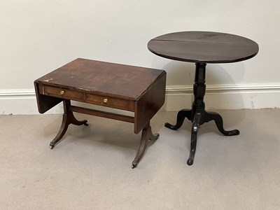 Lot 1140 - A Georgian circular tripod table and a...