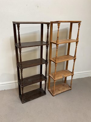 Lot 245 - A set of pine shelves, height 170cm, width...