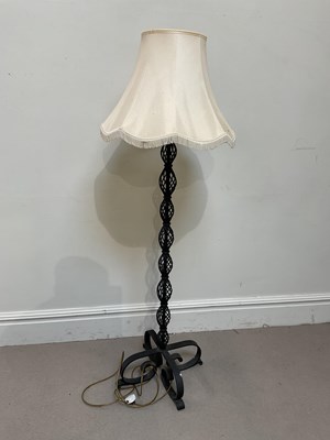 Lot 2252 - A wrought iron standard lamp