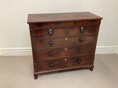 Lot 261 - A Victorian mahogany chest of two short over...