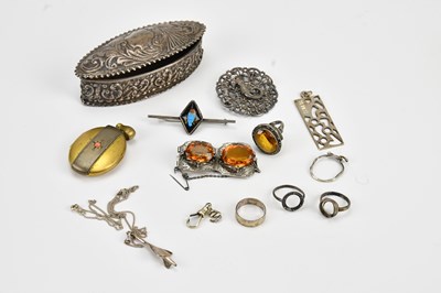 Lot 677 - A Victorian hallmarked silver navette shaped...