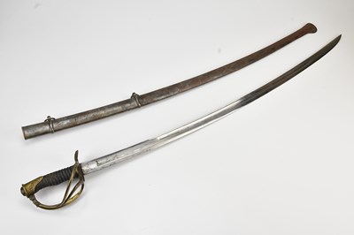 Lot 1068 - An officer's cavalry sabre, with shagreen grip,...