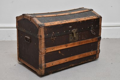 Lot 258 - A dome top trunk, height 53cm, width 72cm,...