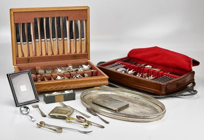 Lot 1476 - A small collection of silver plated items,...