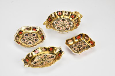 Lot 1338 - ROYAL CROWN DERBY; four dishes, each in the...
