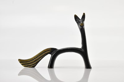 Lot 2149 - WALTER BOSSE; a modernist bronze fox figure