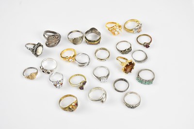 Lot 659 - A collection of dress rings, including...