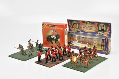 Lot 2111 - A collection of toy soldiers, some plastic,...
