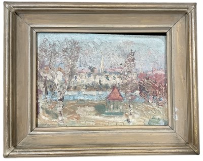 Lot 218 - FRANK BUDGEN (British, 1882-1971); oil on...