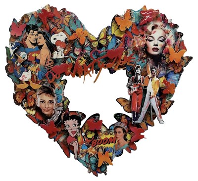 Lot 223 - URI DUSHY; an original mixed media, 'Iconic...