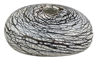 Lot 635 - PETER LAYTON; an art glass pebble vase, with...