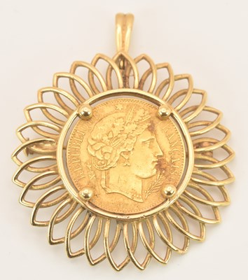 Lot 1301 - A French République 1851 20 francs gold coin,...