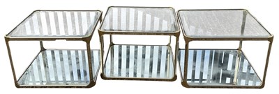 Lot 99 - A set of three modern chromed stainless steel...