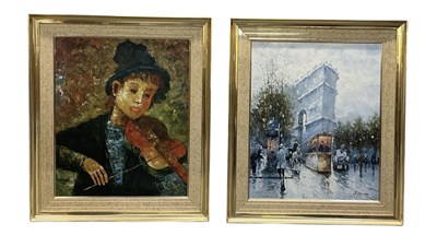 Lot 321 - J GASTON; a modern oil on canvas, French...
