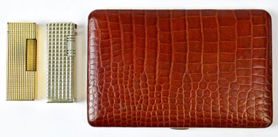 Lot 392 - A c.1980s Dunhill gold-coloured 'hobnail'...
