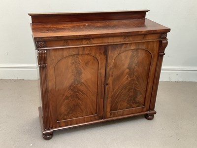 Lot 213 - A Victorian mahogany chiffonier, with a pair...