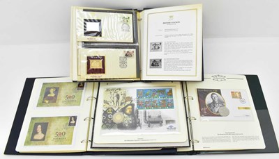 Lot 1504 - Four folders of stamp and coin covers...