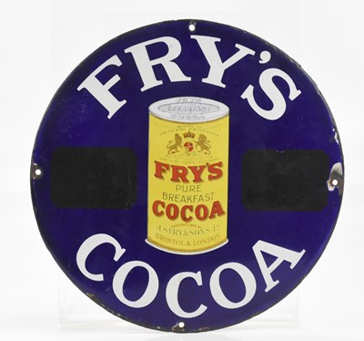 Lot 108 - FRY'S COCOA; an original circular small sized...