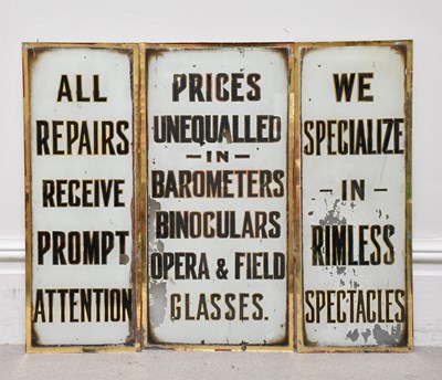Lot 432 - Three early 20th century advertising glass...