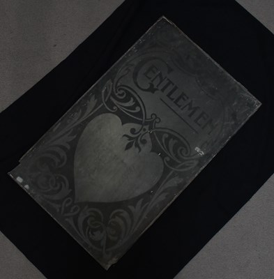 Lot 488 - An early 20th century etched glass door panel...