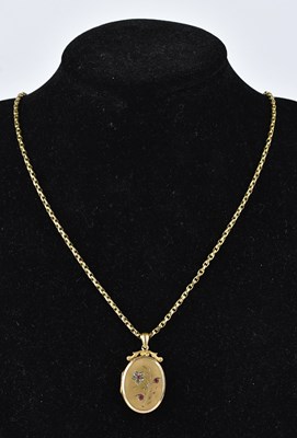 Lot 271 - An early 20th century 9ct gold back and front...