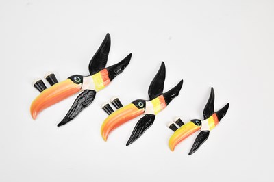 Lot 1398 - CARLTONWARE; a set of three Guinness toucan...
