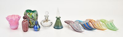 Lot 1213 - A collection of coloured glass including a set...
