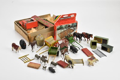 Lot 2080 - A collection of painted lead farm animals...