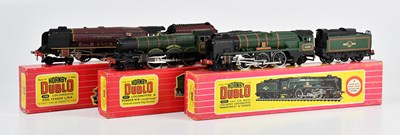 Lot 2223 - HORNBY DUBLO; three boxed locomotives and...