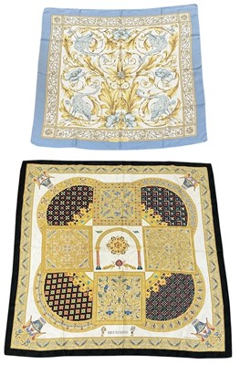 Lot 441 - HERMÈS; a 'Ciels Byzantins' silk scarf, 90 x...