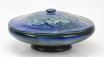 Lot 383 - LISE B. MOORCROFT; a large circular bowl and...