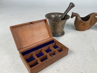 Lot 42 - A collectors' lot comprising a brass pestle...