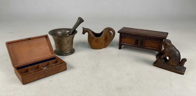Lot 42 - A collectors' lot comprising a brass pestle...