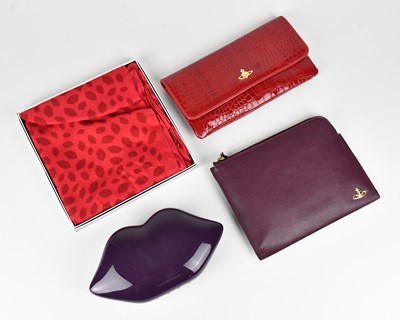 Lot 1290 - VIVIENNE WESTWOOD; a mulberry Saffiano leather...