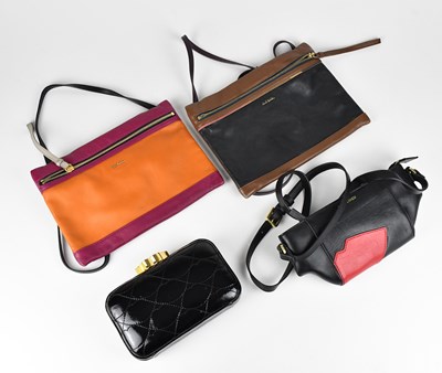 Lot 1300 - PAUL SMITH; a black soft calfskin leather...
