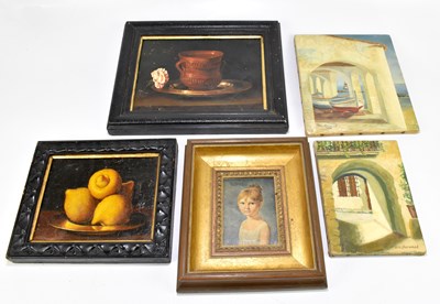 Lot 1352 - Four small decorative oils