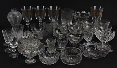 Lot 1226 - A collection of cut glass including sherry...