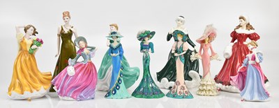 Lot 1248 - ROYAL DOULTON; a collection of six figures...