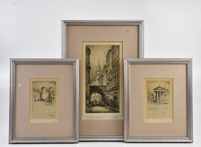 Lot 1136 - F ROBSON; a group of three pencil signed...