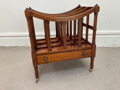Lot 94 - A reproduction mahogany Canterbury with single...